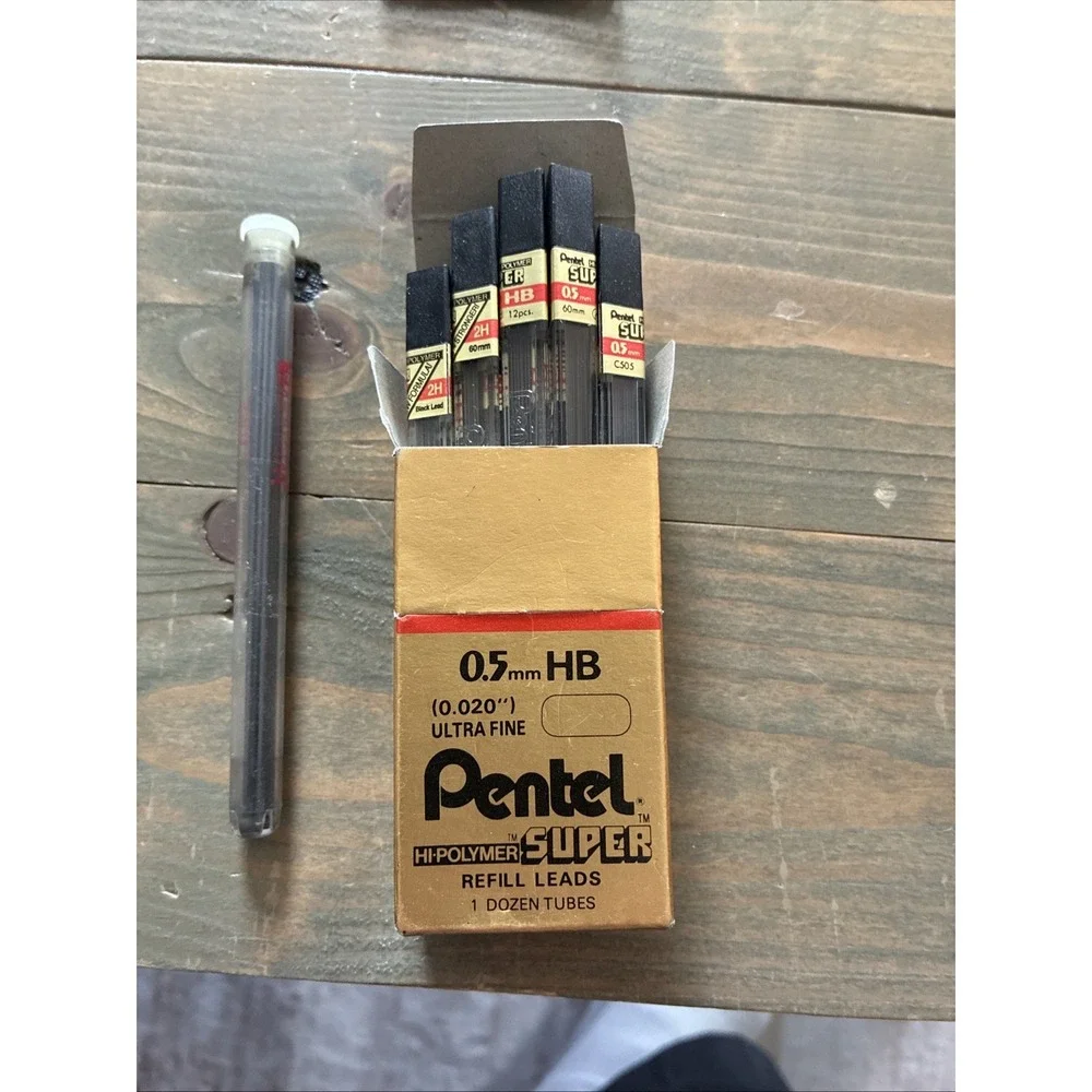 Lot Of Vintage Pencil Leads Pentel Clickster Mechanical Pencils and Erasers